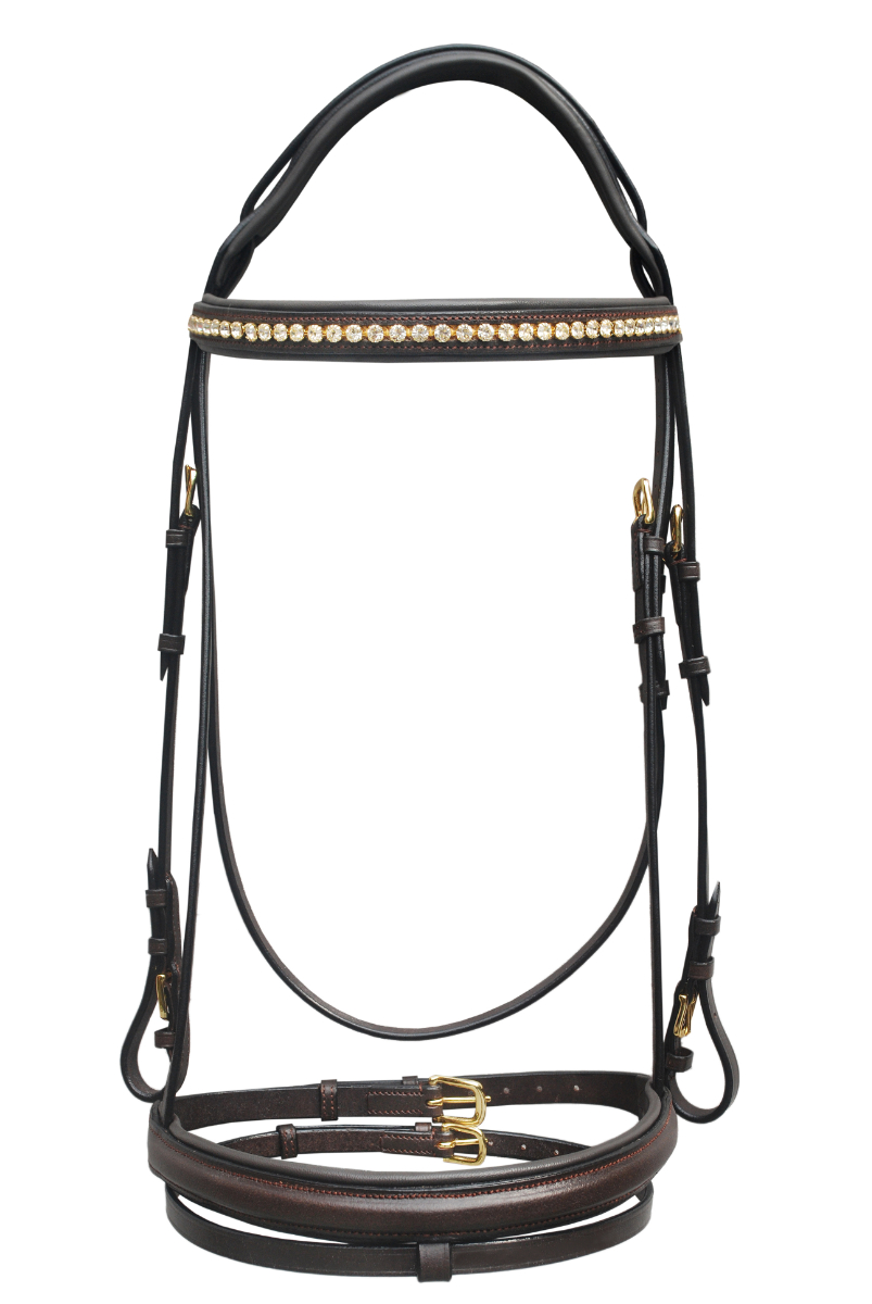 ΚΕΦΑΛΑΡΙΑ ΔΕΡΜΑΤΙΝΗ ΙΠΠΑΣΙΑΣ LUXURY με STRASS